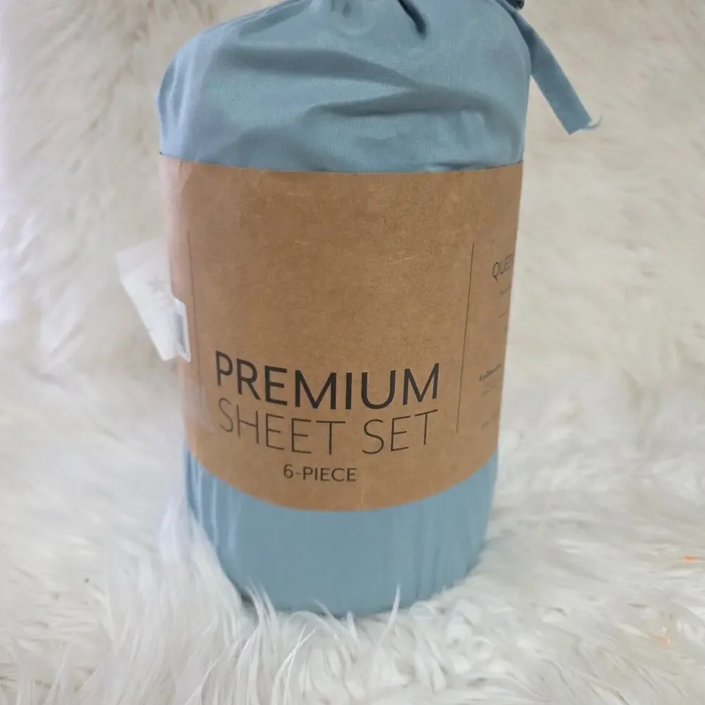 ienjoy Home Solids in Style 6-Pc. Sheet Set, Queen Color:Ocean